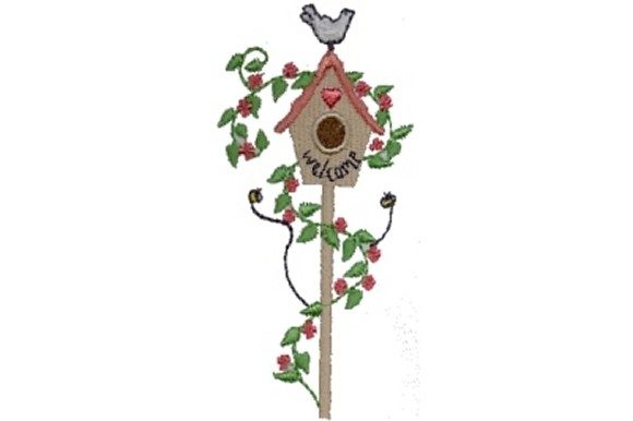 Birdhouse Embroidery Design