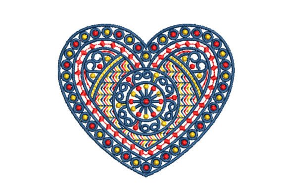 Decorative Heart Embroidery Design