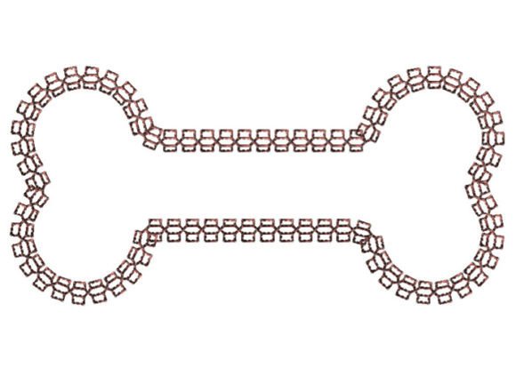 Dog Bone Embroidery Design